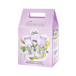 Vegan Smoothie Borówka + Kiwi zestaw balsam do ciała 400ml + żel pod prysznic 400ml Bielenda