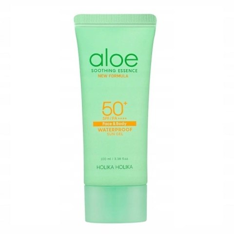 Aloe Soothing Essence Face & Body Waterproof Sun Gel SPF50+ żel przeciwsłoneczny do twarzy i ciała 100ml HOLIKA HOLIKA Aloe Soothing Essence Face & Body Waterproof Sun Gel SPF50+ żel przeciwsłoneczny do twarzy i ciała 100ml HOLIKA HOLIKA