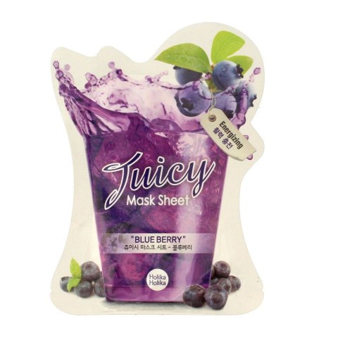 Blueberry Juicy Mask Sheet energetyzująca maseczka z ekstraktem z borówki HOLIKA HOLIKA