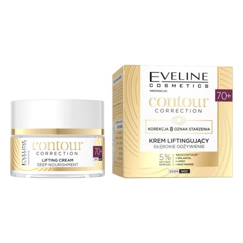 Contour Correction głęboko odżywiający krem liftingujący 70+ 50ml Eveline Cosmetics Contour Correction głęboko odżywiający krem liftingujący 70+ 50ml Eveline Cosmetics