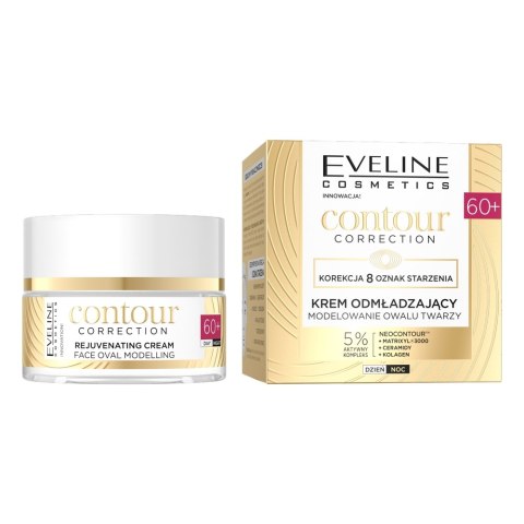 Eveline Cosmetics Contour Correction krem odmładzający modelujący owal twarzy 60+ 50ml Eveline Cosmetics Contour Correction krem odmładzający modelujący owal twarzy 60+ 50ml