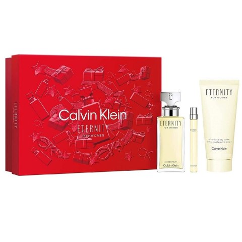 Eternity For Women zestaw woda perfumowana spray 100ml + woda perfumowana spray 10ml + balsam do ciała 200ml Calvin Klein