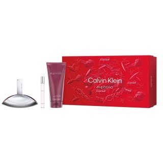 Euphoria zestaw woda perfumowa spray 100ml + balsam do ciała 200ml + woda perfumowana spray 10ml Calvin Klein