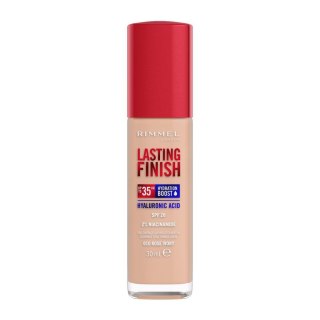 Rimmel Lasting Finish 35H silnie nawilżający i długotrwale kryjący podkład do twarzy z filtrem SPF20 010 Rose Ivory 30ml