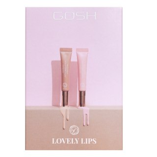 Lovely Lips zestaw Soft'n Tinted Lip Balm balsam do ust 002 Nougat 8ml + Soft'n Tinted Lip Balm balsam do ust 003 Rose 8ml Gosh