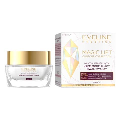 Eveline Cosmetics Magic Lift multi-liftingujący krem modelujący owal twarzy na noc 50ml Eveline Cosmetics Magic Lift multi-liftingujący krem modelujący owal twarzy na noc 50ml