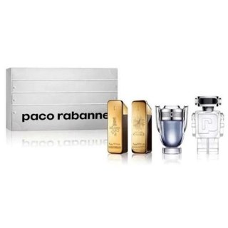 Men Miniature zestaw 1 Million woda toaletowa 5ml + 1 Million perfumy 5ml + Invictus woda toaletowa 5ml + Phantom woda toaletowa Paco Rabanne