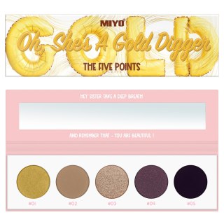 MIYO The Five Points Palette paleta cieni do powiek Oh She's A Gold Digger 6.5g