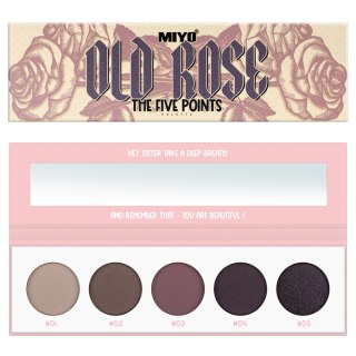 MIYO The Five Points Palette paleta cieni do powiek Old Rose 6.5g