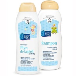 Zestaw nawilżający płyn do kąpieli 250ml + szampon dla niemowląt i dzieci 250ml Skarb Matki