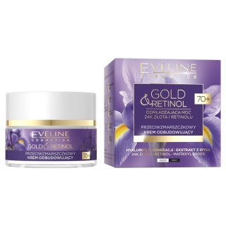 Eveline Cosmetics Gold&Retinol przeciwzmarszczkowy krem odbudowujący 70+ 50ml