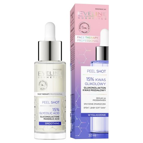 Eveline Cosmetics Peel Shot kuracja peelingująca 15% kwas glikolowy 30ml Eveline Cosmetics Peel Shot kuracja peelingująca 15% kwas glikolowy 30ml