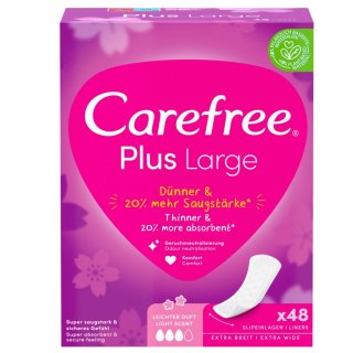 Carefree Plus Large wkładki higieniczne Light Scent 48szt.