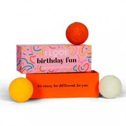 Birthday Fun zestaw kul do kąpieli 3x150g I Love