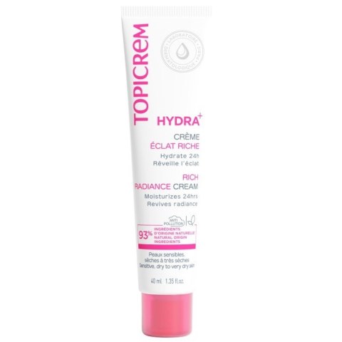 Hydra+ Rich Ultra-Moisturizing Radiance Cream ultranawilżający krem rozświetlający do twarzy 40ml Topicrem