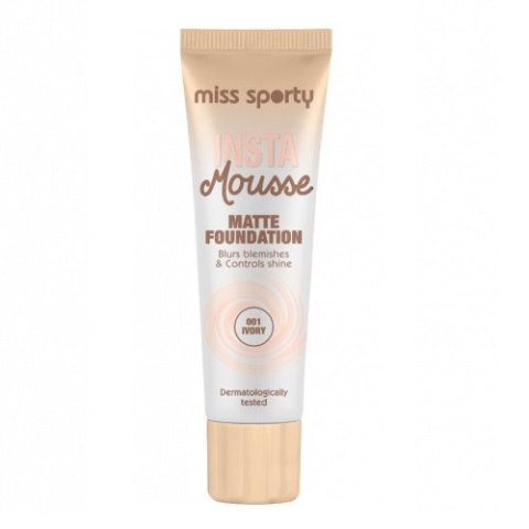 Insta Mousse Matte Foundation matujący podkład do twarzy 001 Ivory 30ml Miss Sporty