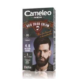 Men Hair Color Cream farba do włosów brody i wąsów 4.0 Medium Brown 30ml Cameleo