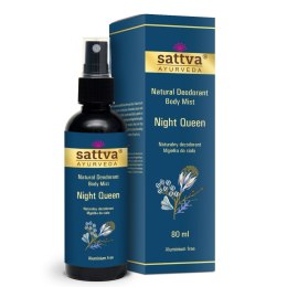 Natural Deodorant Body Mist naturalny dezodorant w formie mgiełki do ciała Night Queen 80ml Sattva