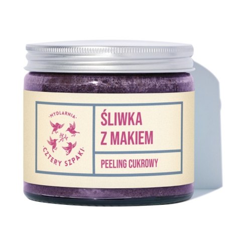 Peeling cukrowy do ciała Śliwka z Makiem 250ml Mydlarnia Cztery Szpaki