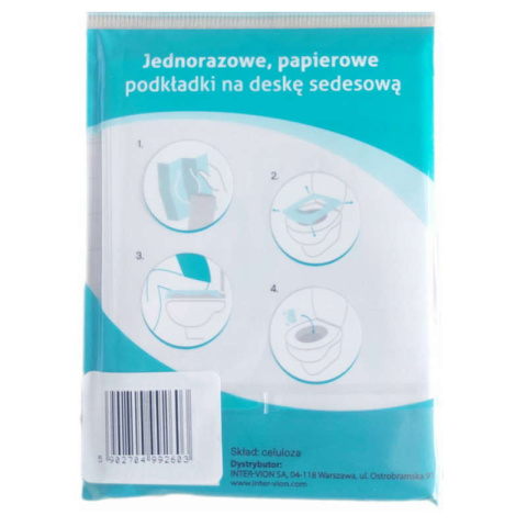 Podkładki na sedes higieniczne podkłady toaletowe 6 szt Intervion Podkładki na sedes higieniczne podkłady toaletowe 6 szt Intervion