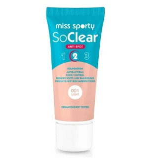 Miss Sporty So Clear podkład maskujący niedoskonałości 001 Light 30ml