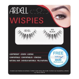 Ardell Wispies sztuczne rzęsy 603 Black + Duo Adhesive klej do rzęs 1g