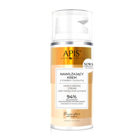 Apis Bogactwo Miodu Nawilżający krem z miodem i kurkumą 100ml Apis Bogactwo Miodu Nawilżający krem z miodem i kurkumą 100ml