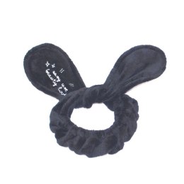 Bunny Ears pluszowa opaska kosmetyczna królicze uszy Czarna Dr. Mola