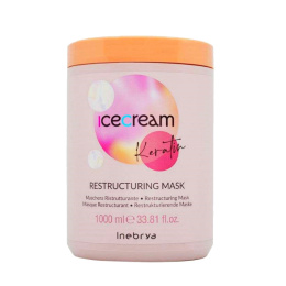 Inebrya Ice Cream Keratin Restructuring Restrukturyzująca keratynowa maska do włosów, 1000ml