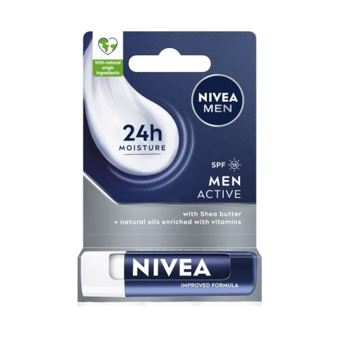 Men Active pielęgnująca pomadka do ust SPF15 4.8g Nivea