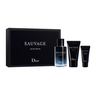 Sauvage zestaw woda perfumowana spray 60ml + żel pod prysznic 50ml + krem nawilżający do twarzy i brody 20ml Dior