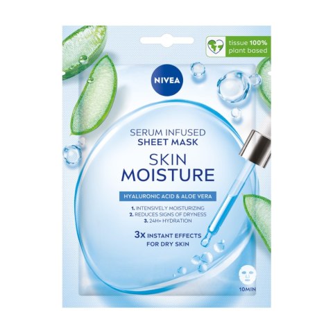 Nivea Skin Moisture maska w płachcie z serum nawilżającym Nivea Skin Moisture maska w płachcie z serum nawilżającym