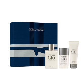 Acqua Di Gio Pour Homme zestaw woda toaletowa spray 100ml + dezodorant sztyft 75ml + balsam po goleniu 75ml Giorgio Armani