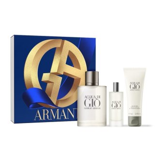 Acqua di Gio Pour Homme zestaw woda toaletowa spray 100ml + woda toaletowa spray 15ml + żel pod prysznic 75ml Giorgio Armani