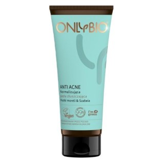 OnlyBio Anti Acne normalizująca pasta złuszczająca Pestki moreli & Szałwia 75ml