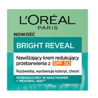 L'Oreal Paris Bright Reveal nawilżający krem redukujący przebarwienia z SPF50 50ml