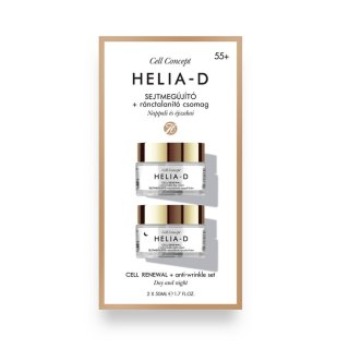 Helia-D Cell Concept Cell Renewal + Anti-Wrinkle 55+ zestaw przeciwzmarszczkowy krem na dzień + przeciwzmarszczkowy krem na noc 2×50ml