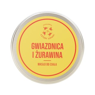 Mydlarnia Cztery Szpaki Masło do ciała Gwiazdnica i Żurawina 150ml