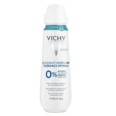 Optimal Tolerance 48H mineralny dezodorant w sprayu 100ml Vichy Optimal Tolerance 48H mineralny dezodorant w sprayu 100ml Vichy