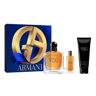 Stronger With You zestaw woda toaletowa spray 100ml + woda toaletowa 15ml + żel pod prysznic 75ml Giorgio Armani