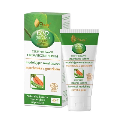 Ava Laboratorium Eco Garden certyfikowane organiczne serum modelujące owal twarzy marchewka z groszkiem 45+ 30ml Ava Laboratorium Eco Garden certyfikowane organiczne serum modelujące owal twarzy marchewka z groszkiem 45+ 30ml