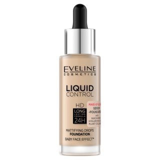 Eveline Cosmetics Liquid Control HD matujący podkład do twarzy z niacynamidem 015 Light Vanilla 32ml