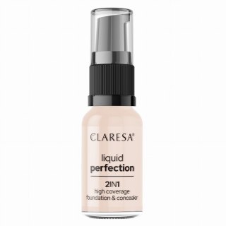 Claresa Liquid Perfection 2w1 korektor i podkład kryjący 101 Light 18g