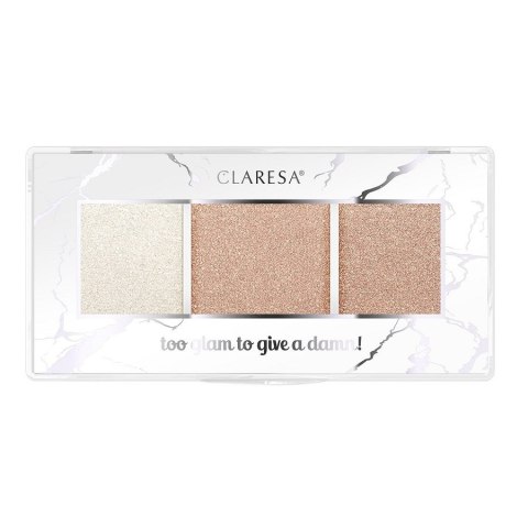 Claresa Too Glam To Give A Damn paleta rozświetlaczy 11 Rosy Glow 12.5g