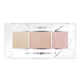 Too Glam To Give A Damn paleta rozświetlaczy 12 Golden Glow 12.5g Claresa