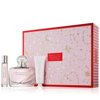 Beautiful Magnolia zestaw woda perfumowana spray 50ml + odżywczy krem do rąk 30ml + woda perfumowana spray 10ml Estée Lauder