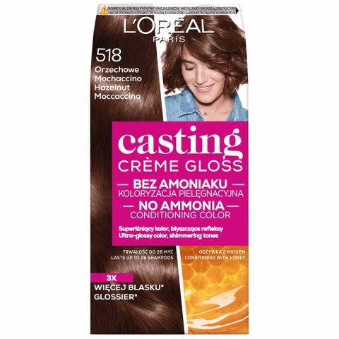 L'Oreal Paris Casting Creme Gloss farba do włosów 518 Orzechowe Mochaccino