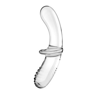 Double Crystal dildo szklane Transparent Satisfyer