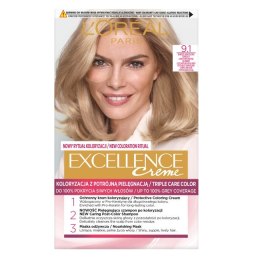 Excellence Creme farba do włosów 9.1 Bardzo Jasny Blond Popielaty L'Oreal Paris