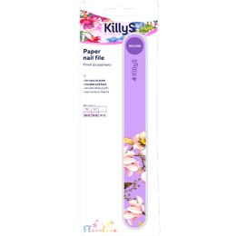 Killys pilnik do paznokci prosty fioletowy floralove 180/240